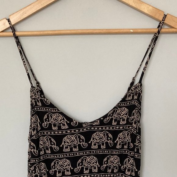 Forever 21 Elephant Black and Tan Romper - Picture 2 of 4